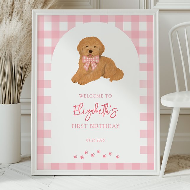 Välkommen till Golden Doodle Valpens Födelsedagsfe Poster (Skapare uppladdad)