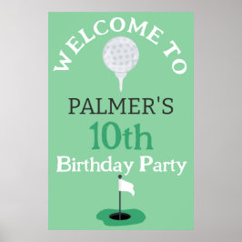 Välkommen till Golfing-Födelsedagsfesten Poster