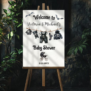 Välkommen till Goth Halloween Clothesline Baby Sho Poster