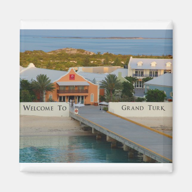 Välkommen till Grand Turk-magnet Magnet (Framsidan)