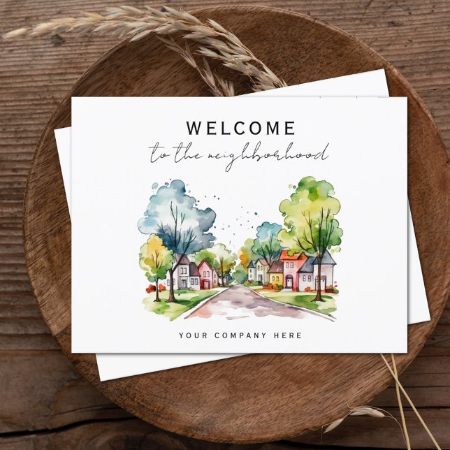 Välkommen till grannskapet Ny husägare Fastighetsf Vykort (Skapare uppladdad)