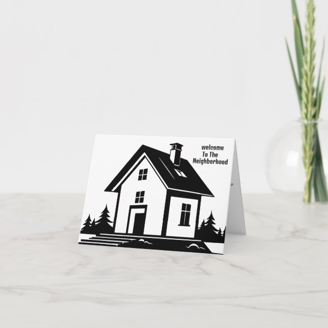 Välkommen till grannskapets välkomstkort kort (Framsida)
