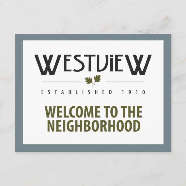 Välkommen till grannskapets vykort (Framsida)