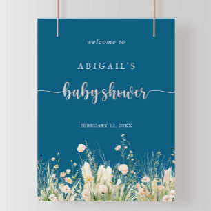 Välkommen till Greenery Boho Wildblomnyans Babydus Poster