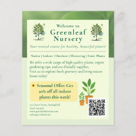 Välkommen till Greenleaf Nursery Branding Flyer