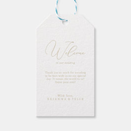 Välkommen till Guld Classy Chic minimalist Bröllop Presentetikett