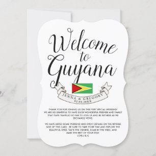 Välkommen till Guyana Bröllopsfirande med person Inbjudningar
