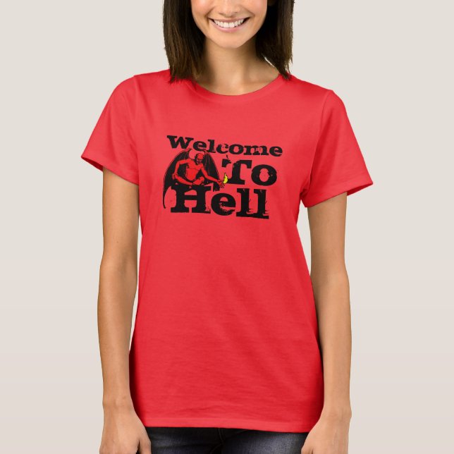 Välkommen till helvetet t shirt (Framsida)