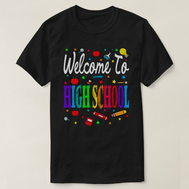 Välkommen till High School Back to school T Shirt (Design framsida)