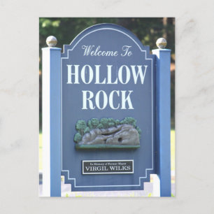 Välkommen till Hollow Sten, Tennessee-skylt Vykort