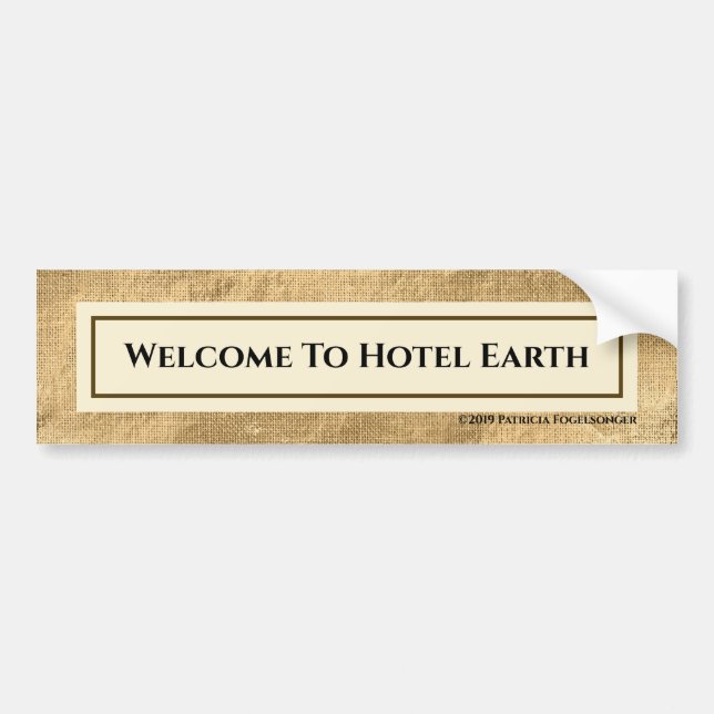 Välkommen till Hotel Earth Bildekal (Framsidan)