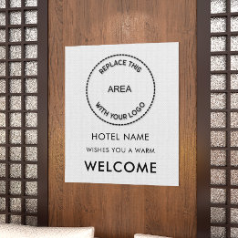 Välkommen till Hotel Namn Logotyp över Färg Poster