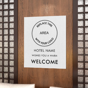 Välkommen till Hotel Namn Logotyp över Färg Poster