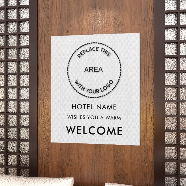 Välkommen till Hotel Namn Logotyp över Färg Poster (Skapare uppladdad)