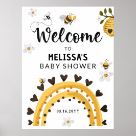 Välkommen till humla Baby Shower Poster