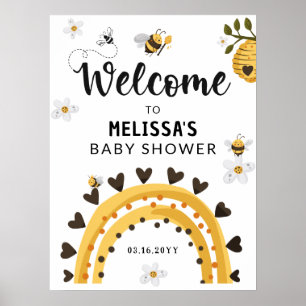 Välkommen till humla Baby Shower Poster