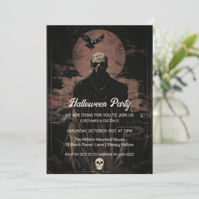 Välkommen till inbjudan från Dead Halloween fest (Stående Fram)