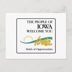 Välkommen till Iowa - USA Road Sign Vykort