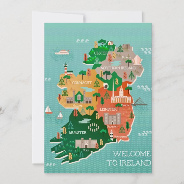 Välkommen till Irland 5x7 Stor vykort (Framsida)