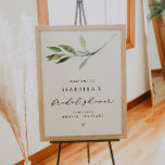 Välkommen till ISABELLA Elegant Greenery Möhippa  Poster<br><div class="desc">Den här möhippan välkomsttecknet har en elegant vattenfärgsgrön löv och modern minimidesign. Denna välkomna poster är perfekten som tillägg till din utomhusträdgård eller klassiska möhippa.</div>