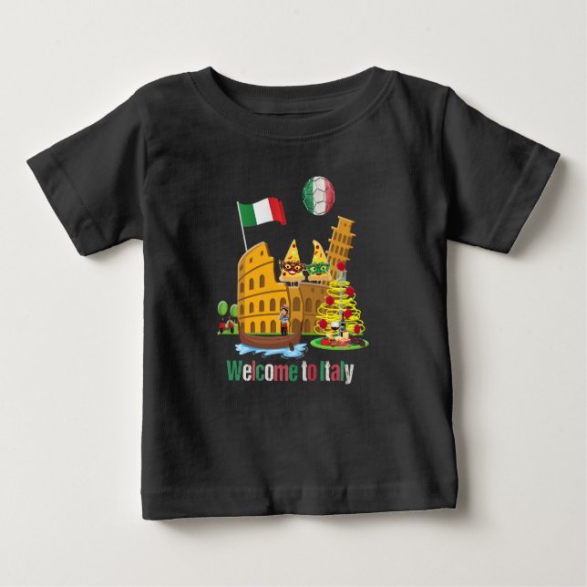 Välkommen till Italien T Shirt (Framsida)
