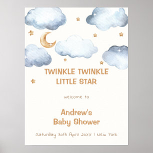 Välkommen till Ivory Måne Stars Twinkle Boy Baby S Poster