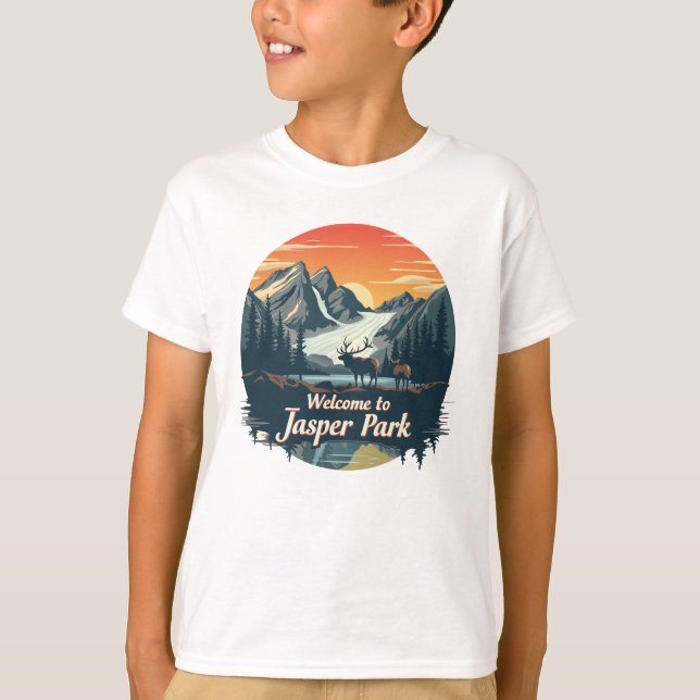 Välkommen till Jasper National Canadian Park T Shirt (Framsida)