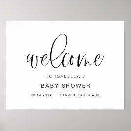 Välkommen till JOLIE Minimalist Boho Baby Shower Poster