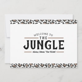 Välkommen till Jungle-anställdas välkomstkort Kort