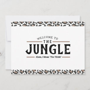 Välkommen till Jungle-anställdas välkomstkort Kort