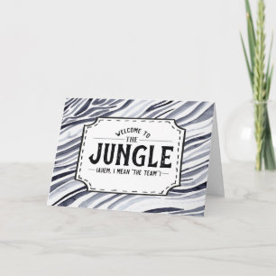 Välkommen till Jungle Funny Employee Hälsning Kort