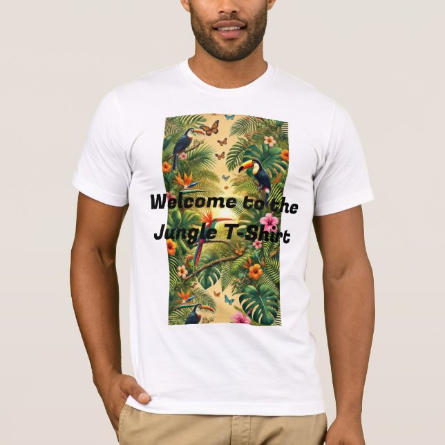 Välkommen till Jungle T-Shirt - Tropical Vild Adve (Framsida)
