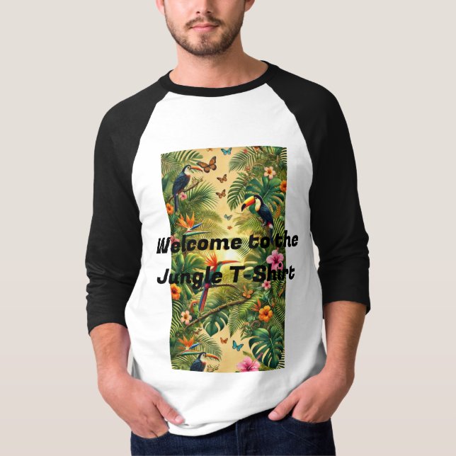 Välkommen till Jungle T-Shirt - Tropical Vild Adve (Framsida)