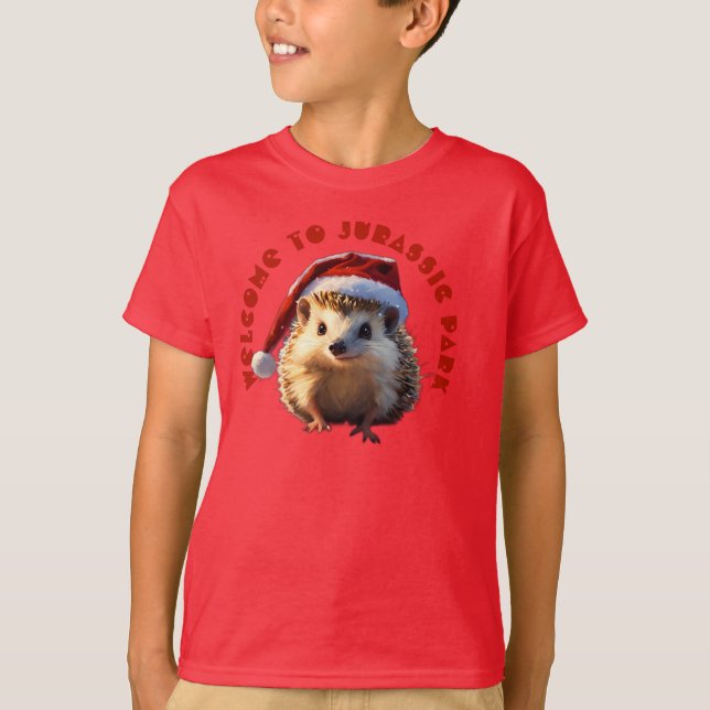 Välkommen till Jurassic Park:Charming Hedgehog Hel T Shirt (Framsida)