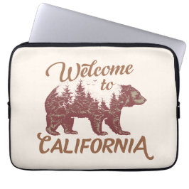 Välkommen till Kalifornien Bear Forest Laptop Fodral
