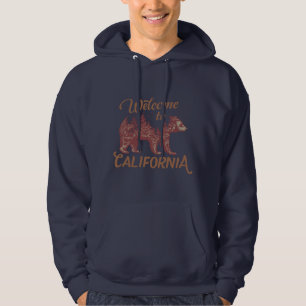 Välkommen till Kalifornien Bear Hoodie
