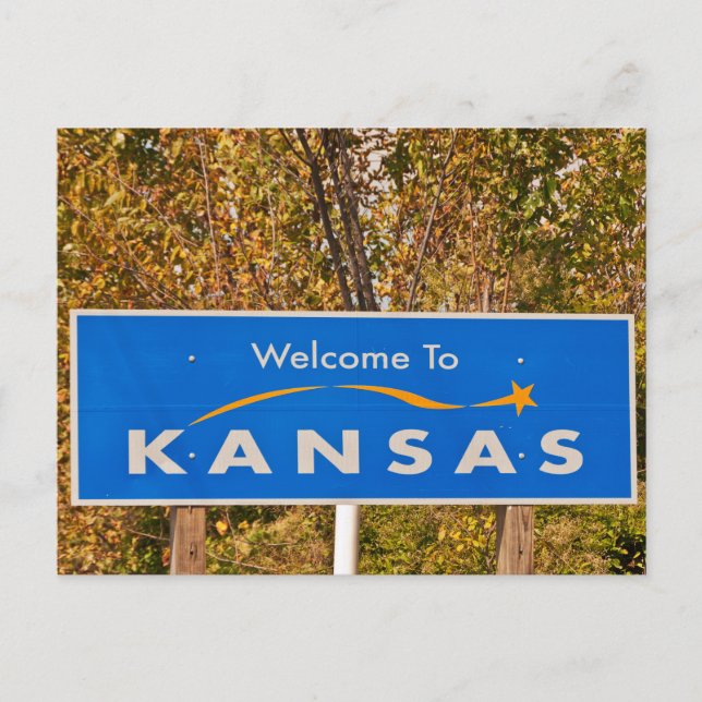 Välkommen till Kansas-signatur - statussignaturer Vykort (Framsida)
