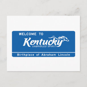 Välkommen till Kentucky - USA Road Sign Vykort