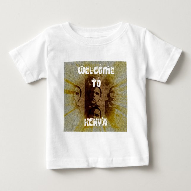 Välkommen till Kenya med Obama Collage T-shirt (Framsida)