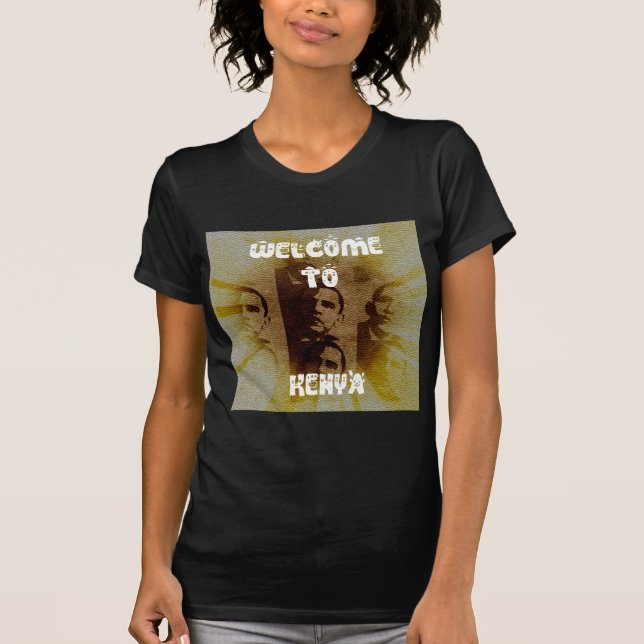 Välkommen till Kenya med Obama Collage Tee (Framsida)