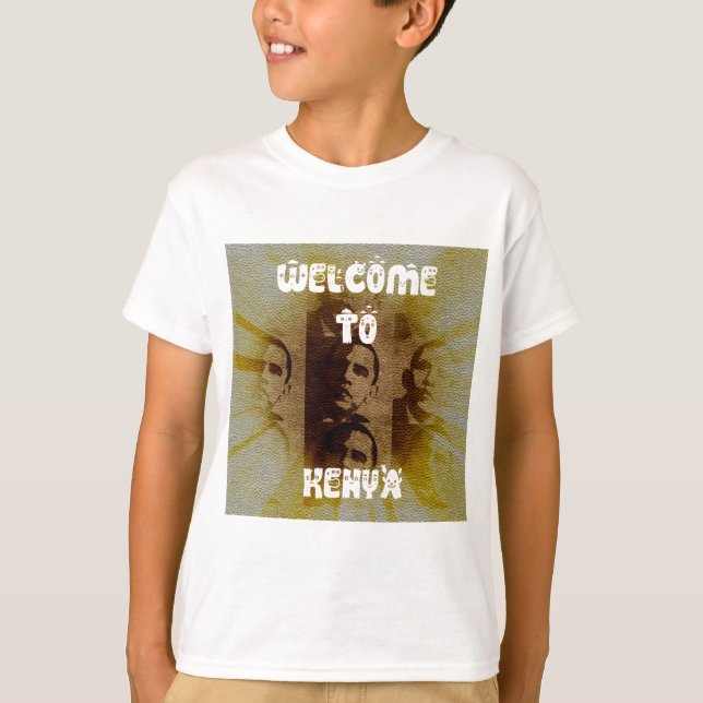 Välkommen till Kenya med Obama Collage Tee (Framsida)