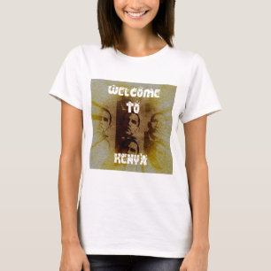 Välkommen till Kenya med Obama Collage Tee Shirt