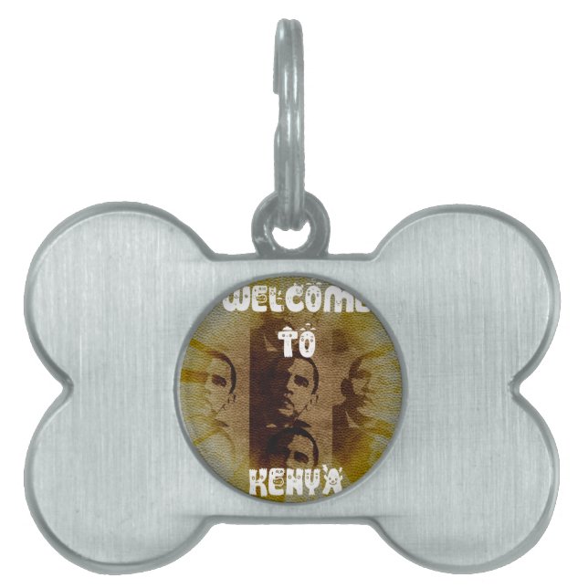 Välkommen till Kenya Namnbricka Husdjur (Framsidan)