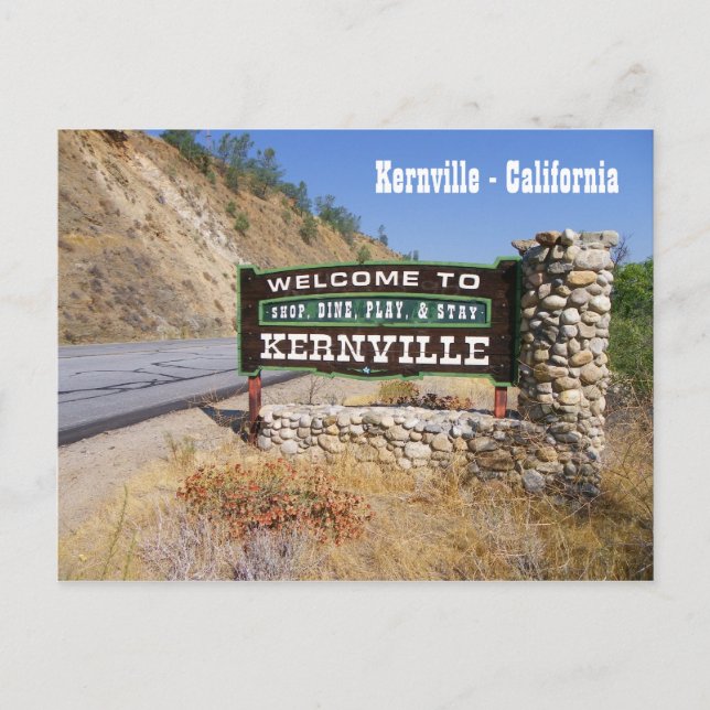 Välkommen till Kernville Postcard! Vykort (Framsida)