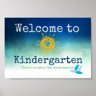 Välkommen till Kindergarten Door Poster