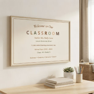 Välkommen till klassens personliga present i form poster