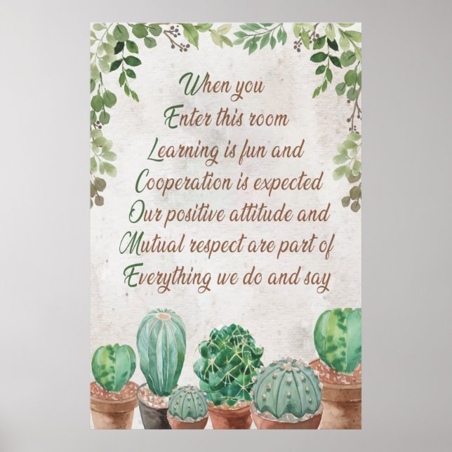 Välkommen till klassrummets Poster (Framsidan)