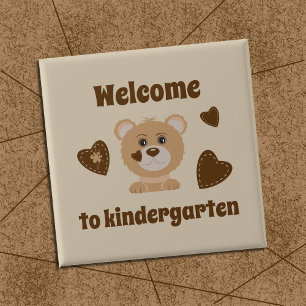 Välkommen till knapp för brunbjörn i dagis