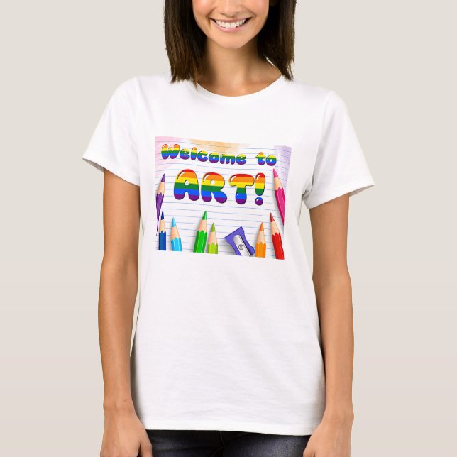 Välkommen till konstklassrummet t shirt (Framsida)