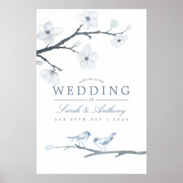 Välkommen till körsbärsblommors vårbröllop poster